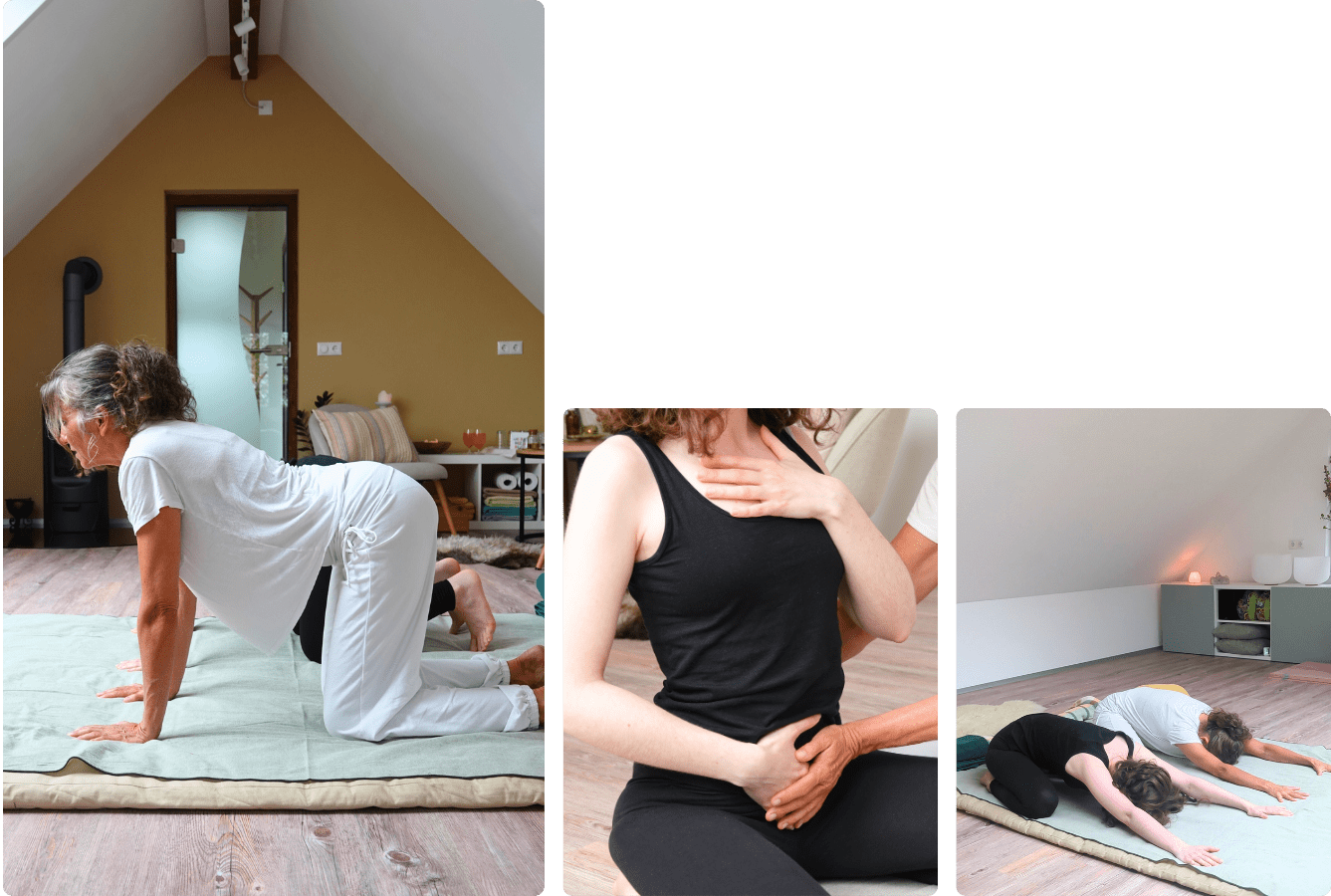 Bildercollage für Yoga und Tanz