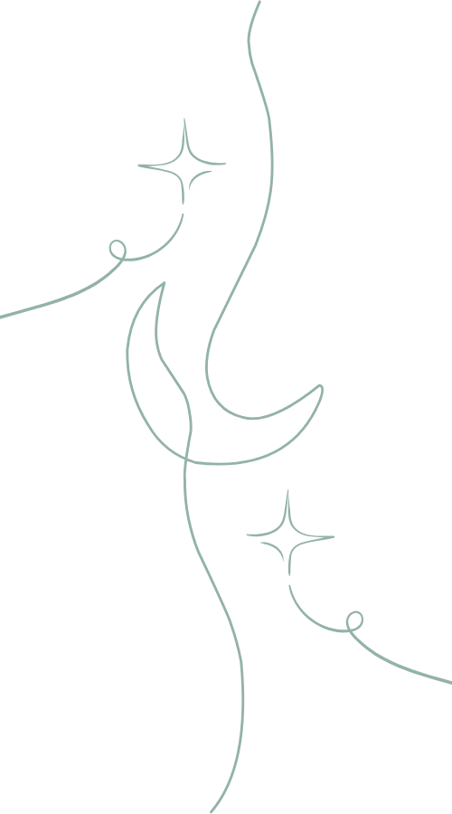 Fine Line Mond und Sterne