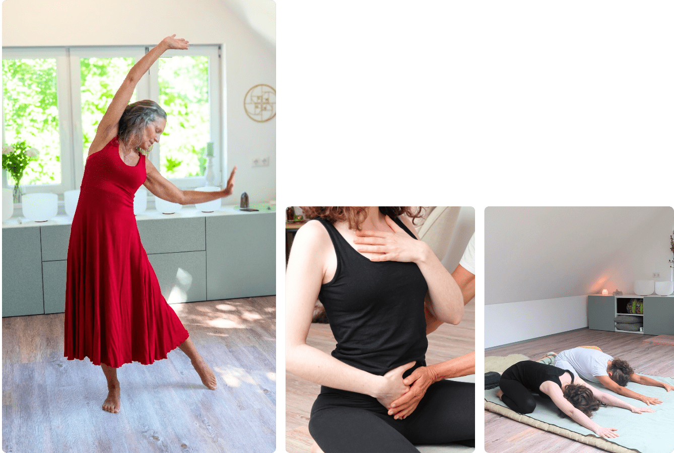 Bildercollage Tanz und Yoga