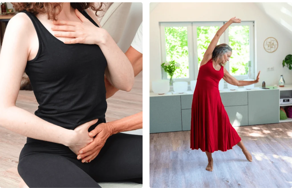 Bildercollage Tanz und Yoga